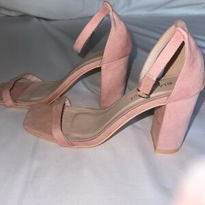 ASOS Blush Suede Heels